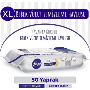 Xl Lavanta Kokulu Bebek Vücut Temizleme Mendili 50 Yaprak