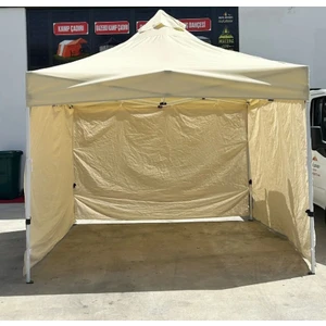 3x3 Gazebo Çardak 3 Taraf Ince Bezli Kapalı KOLAY KURULUM
