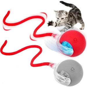 Hareketli Şarjlı Işıklı 360 Derece Dönen Akıllı Oyun Topu Kuyruklu Interaktif Kedi Köpek Oyun Topu