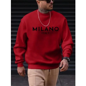 Sweatshirt Milano Baskılı Şardonlu ve Pamuklu Yumuşak Kalın Ürün