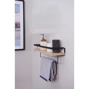 Banyo Rafı Havluluk Organizer Ahşap Metal Banyo Duvar Rafı Havluluk Duvar Rafı