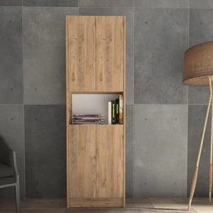 Yeti Mobilya Kuta FLAT56 Kitaplık 4 Kapaklı Kütüphane Çok Amaçlı Dolap