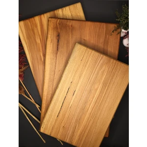 Twins Wood Craft Kayın Ağacı Kesme Tahtası 3'lü Set. (Büyük-Orta-Küçük Boy)