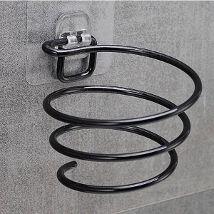 Shpwav Yapışkanlı Siyah Fön Makinesi Askısı Saç Kurutma Makinesi Tutacağı Yapışkanlı Gex