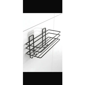 Metal Kancalı Tek Katlı Banyo Rafı