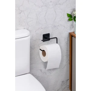 Viki House Kare Yapışkanlı Siyah Açık Tuvalet Kağıtlığı Wc Kağıtlık Tutucu