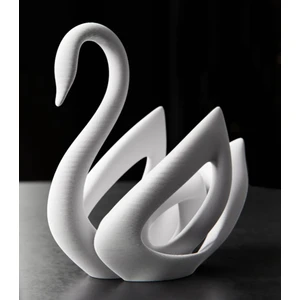 Kuğu Biblo Dekoratif Modern Kanatlı Lüks Konsol Obje Heykel 14 x 13 x 6.5  cm