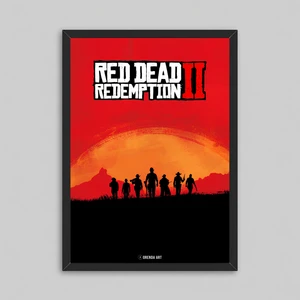 Red Dead Redemption 2 Video Game - Rdr 2 Oyun Posteri Çerçeveli Tasarım Tablo