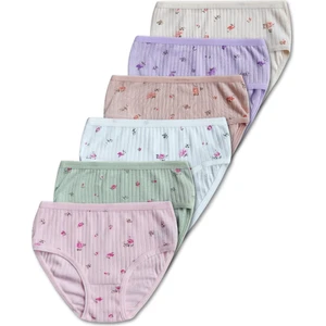 Giza Kids %100 Pamuklu Kız Çocuk 6lı Slip Külot Seti – Yumuşak, Rahat ve Nefes Alabilir Iç Çamaşırı