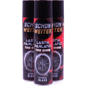 Schön Weiter 3'lü Avantaj Set, Lastik Parlatıcı 500ML, Aerosol Sprey, Parlak ve Korunmuş Görünüm, Şeffaf Tabaka