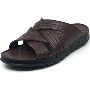 Taşpınar Içi Dışı %100 Deri Ortopedik Erkek Yazlık Rahat Yeni Sezon Terlik Sandalet 40-45