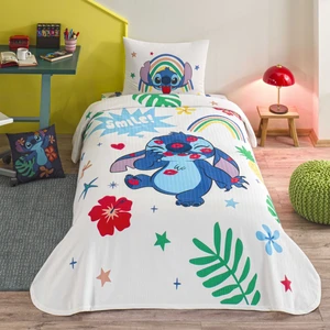 Lisanslı Disney Stitch Tek Kişilik Pamuk Pike Takımı