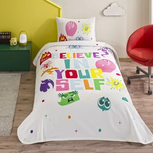 Lisanslı Disney Inside Out Tek Kişilik Pamuk Pike Takımı