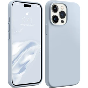 Apple iPhone 14 Pro Max Uyumlu Premium Lansman Liquid Silikon Kılıf Içi Kadife-Bebe Mavi