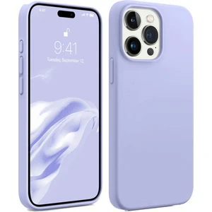 Apple iPhone 14 Pro Max Uyumlu Premium Lansman Liquid Silikon Kılıf Içi Kadife-Lila