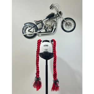 Motor & Motosiklet Kask Dış Aksesuar Çift Kırmızı Örgü Saç