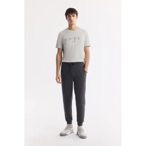 Erkek Regular Fit Antrasit Beli Lastikli Bağcıklı Soft Touch Eşofman Altı A51Y3402