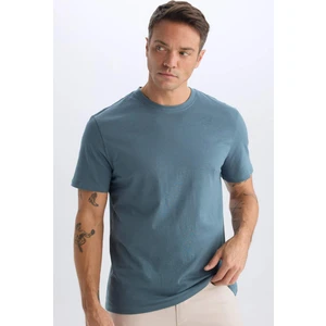 %100 Pamuk New Regular Fit Bisiklet Yaka Basic Düz Kısa Kollu Tişört V7699AZ25SP