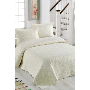 Ivy Krem Çift Kişilik Microfiber Kapitone Yatak Örtüsü