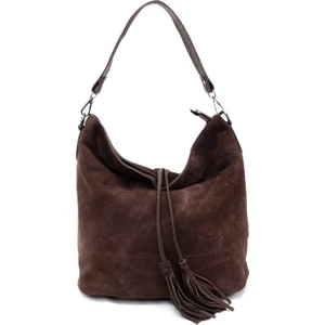 Hakiki Deri Süet Omuz Çantası