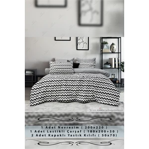 Battal Boy Nevresim Takımı, Lastikli Çarşaflı Nevresim Seti, Lüks Nevresim Set, Pamuklu Nevresim Set