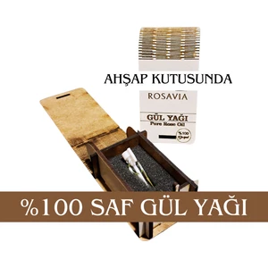 Gül Yağı 1 Gram (%100 Saf - Isparta Gülü) Ahşap Kutuda