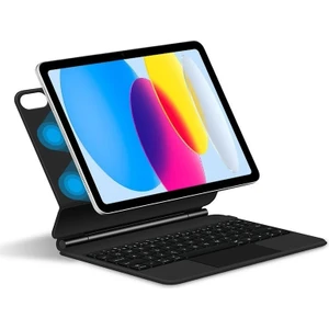 Apple iPad 11.Nesil A16 11inç/10.Nesil 10.9inç Klavyeli Kılıf Magic Keyboard Touchpad Aydınlatmalı Klavye