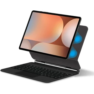 Samsung Galaxy S9 FE / S9 / S7 / S8 Klavyeli Kılıf Magic Keyboard Touchpad Aydınlatmalı Klavye