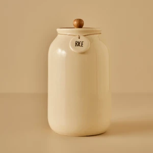 Bella Maison Rice Seramik Kavanoz Krem 2700 ml