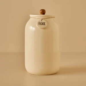 Bella Maison Flour Seramik Kavanoz Krem 2700 ml