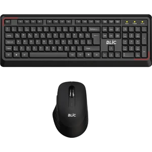 Bkb7 Siyah Türkçe Q 104 Tuş Ev Ofis Kullanıma Uygun Kablosuz Klavye Mouse Set