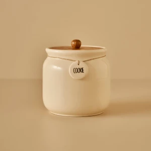 Bella Maison Cookie Seramik Kavanoz Krem 2100 ml