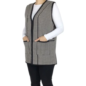 Ece Giyim Kadın Önü Agraflı Cepli Kalın Kışlık Yelek