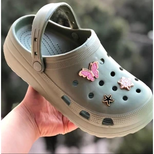 Anne Kız Sandalet Terlik Kelebek Figürlü Kaydırmaz (Phylon)  Hafif Taban Sandalet Havuz Plaj Terliği