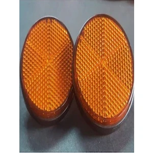 Motosiklet Yuvarlak Reflektör Sarı Kedi Gözü Üniversal  2 Ad