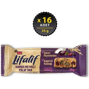 Lifalif Kırmızı Meyveli Yulaf Bar 35 gr x 16 Adet
