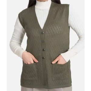 Ece Giyim Merserize Haki Anne Yelek