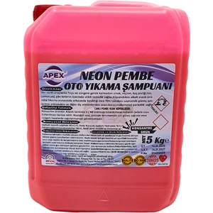 Pembe Renkli Oto Yıkama Köpüğü, 5 Kg Konsantre Renkli Şampuan, Pembe Köpük Oto Yıkama Süngeri Hediye