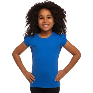 Saks Basic Kız Çocuk Sıfır Yaka Karpuz Kol Tişört