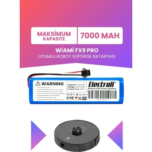 Wiami Fx9 Pro Uyumlu Batarya (Maksimum Kapasite) 7000MAH Pil Robot Süpürge Bataryası Değişimi