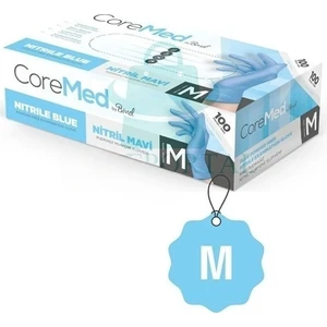 Core Med Mavi Nitril Eldiven M Beden Pudrasız 1 Kutu