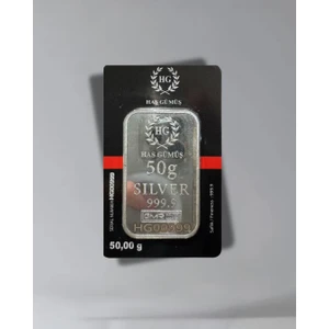 Victoria Gold Sertifikalı 50 Gr Külçe Gümüş 999 Ayar