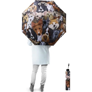 Köpek Desenli Yarasa Model 8 Telli Rüzgara Dayanıklı Manuel Şemsiye MARLUX389R01