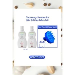 Naturway Sarımsaklı Bitki Özlü Şampuan Seti -  Saç Derisi Masaj Aleti Hediyeli