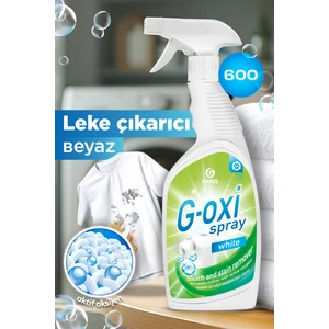 G-Oxi Spray Oksijenli Beyazlatıcı Leke Spreyi 600 ml - Beyaz Çamaşırlar İçin | Şarap, Çimen, Meyve Lekelerine Etkili