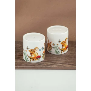 Tavşan Porselen Tuzluk & Karabiberlik