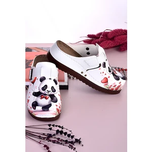 Azizsahinshoes 3035 Balon Tutan Panda Desenli Anatomik Terlik