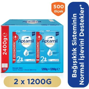 Aptamil 2 Devam Sütü 1200 Gr 6-9 Ay Mega Size İkili Paket