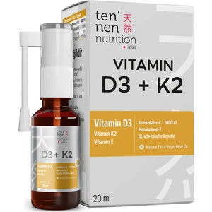 Tennen Nutrition Vitamin D3 K2 1000 Iu, Vitamin E, Zeytinyağı Sayesinde Yüksek Emilim, 20 ml