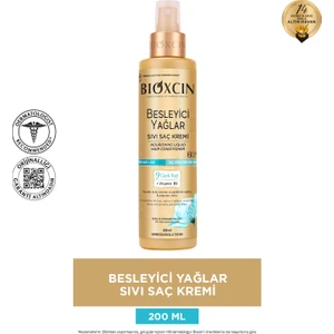 Besleyici Yağlar Sıvı Saç Kremi 200 ml - Sülfatsız, Kuru ve Yıpranmış Saçlar Saç Dökülme Karşıtı